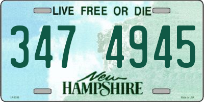 NH license plate 3474945