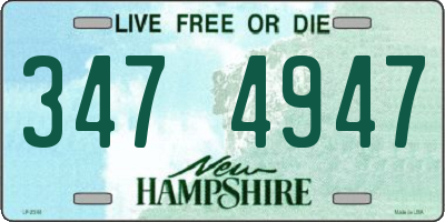 NH license plate 3474947