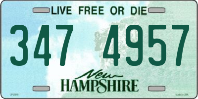 NH license plate 3474957