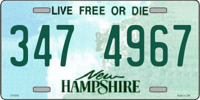 NH license plate 3474967