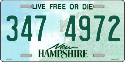 NH license plate 3474972