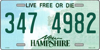 NH license plate 3474982