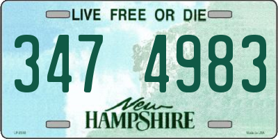 NH license plate 3474983
