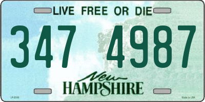 NH license plate 3474987