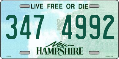 NH license plate 3474992