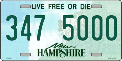 NH license plate 3475000