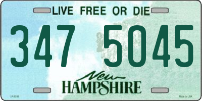 NH license plate 3475045