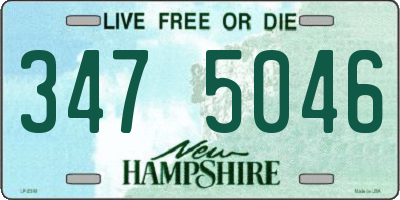NH license plate 3475046
