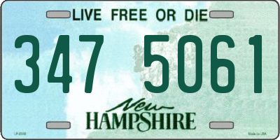 NH license plate 3475061
