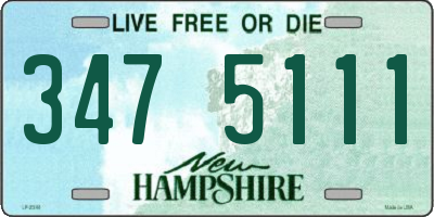 NH license plate 3475111