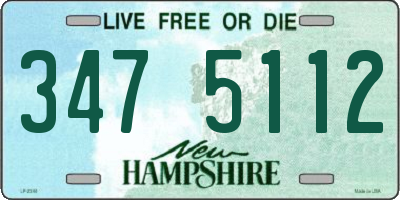 NH license plate 3475112