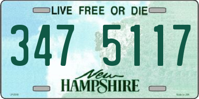 NH license plate 3475117