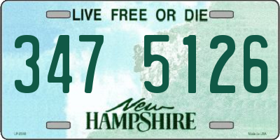 NH license plate 3475126