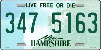 NH license plate 3475163