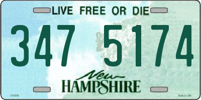 NH license plate 3475174