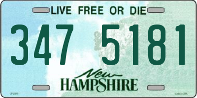 NH license plate 3475181