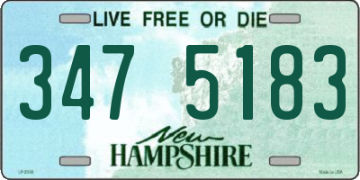 NH license plate 3475183