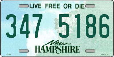 NH license plate 3475186