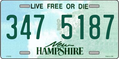 NH license plate 3475187