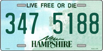 NH license plate 3475188