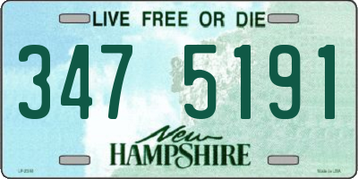NH license plate 3475191
