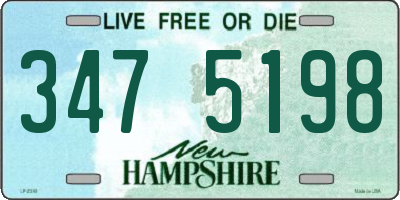NH license plate 3475198