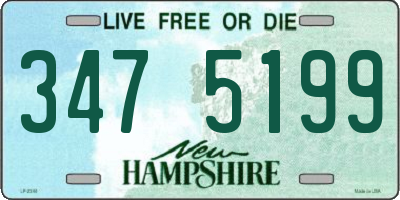 NH license plate 3475199