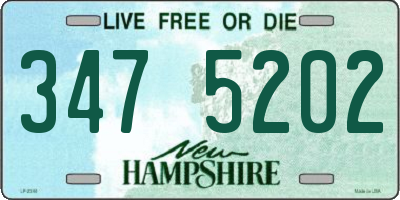 NH license plate 3475202