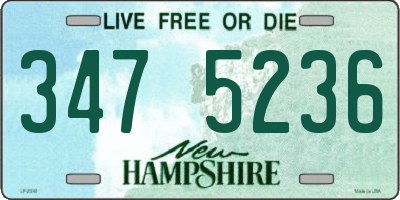 NH license plate 3475236