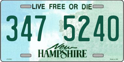 NH license plate 3475240