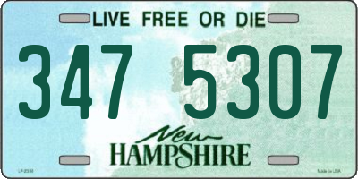 NH license plate 3475307