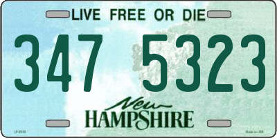 NH license plate 3475323