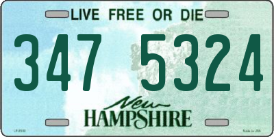 NH license plate 3475324