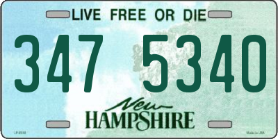 NH license plate 3475340