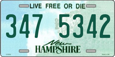 NH license plate 3475342
