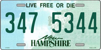 NH license plate 3475344