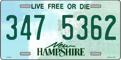 NH license plate 3475362