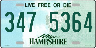 NH license plate 3475364