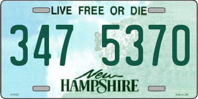 NH license plate 3475370