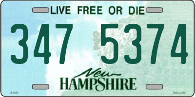 NH license plate 3475374