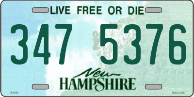 NH license plate 3475376