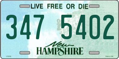 NH license plate 3475402