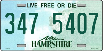 NH license plate 3475407