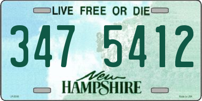 NH license plate 3475412