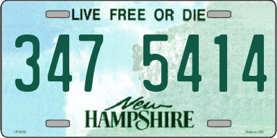 NH license plate 3475414