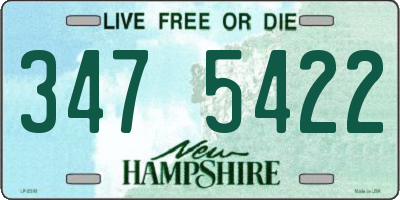 NH license plate 3475422