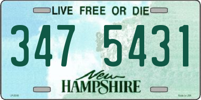 NH license plate 3475431