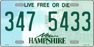 NH license plate 3475433