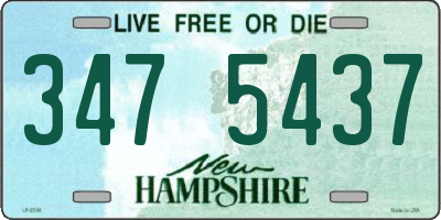NH license plate 3475437