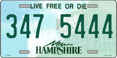 NH license plate 3475444